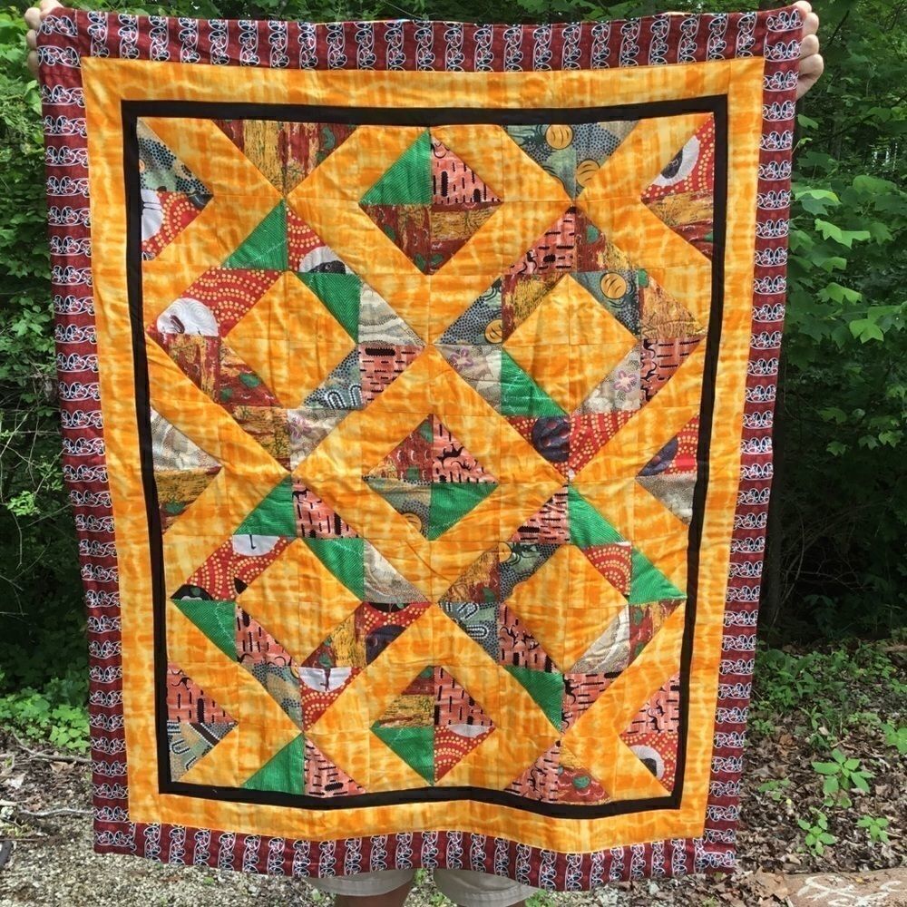 NWT Hand Crafted Australian Aboriginal Print Quilt